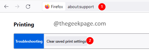 reset firefox printer settings