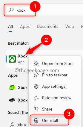 Windows Start Xbox Uninstall Min