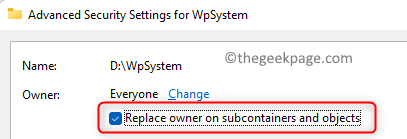 Wpsystem Advanced Security Settings Check Replace Owner On Subcontainers Min