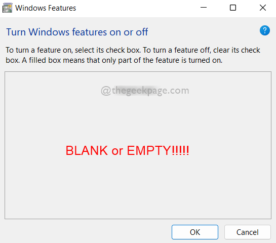 Blank Or Empty Turn Windows Features On Or Off 11zon