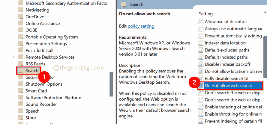 Do Not Allow Web Search 11zon