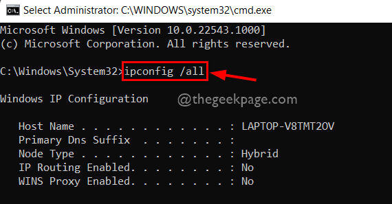 Ipconfig All 11zon