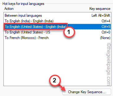 Select English Change Key Seq Min