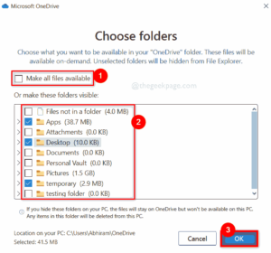 How to Select particular Folders to Sync in OneDrive in Windows 11