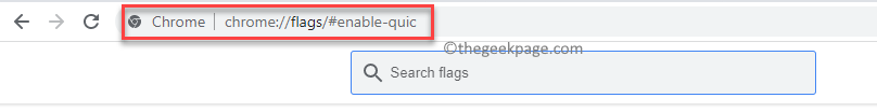 Chrome Navigate To Eneable Quic Flags Page Enter