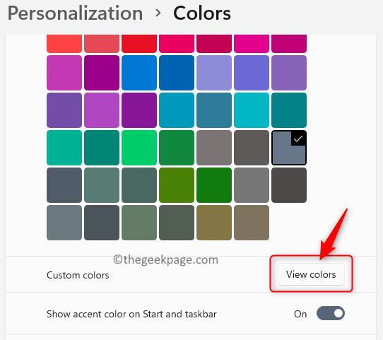 Personalization Colors Custom Colors View Colors Min