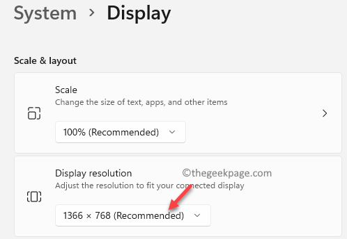 System Display Scale & Layout Display Resolution Select Lower Resolution