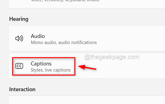 Captions Option Under Hearing 11zon