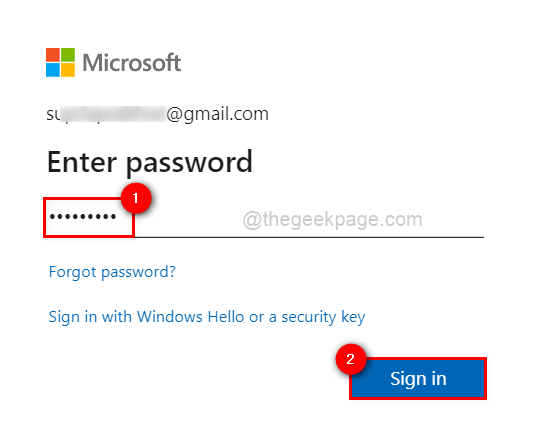 Enter Password Microsoft Account 11zon