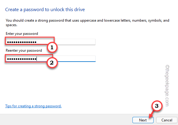 Enter Password Min