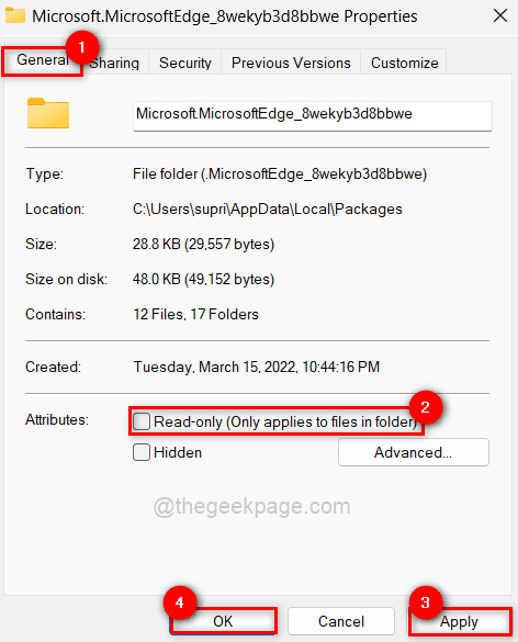 Microsoft Edge Folder Read Only 11zon