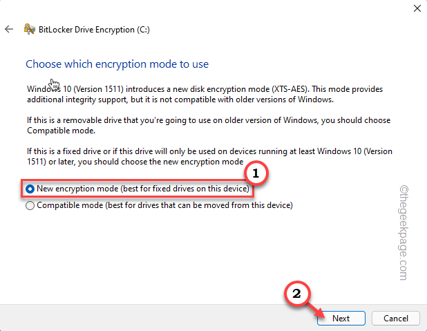 New Encryption Mode Min