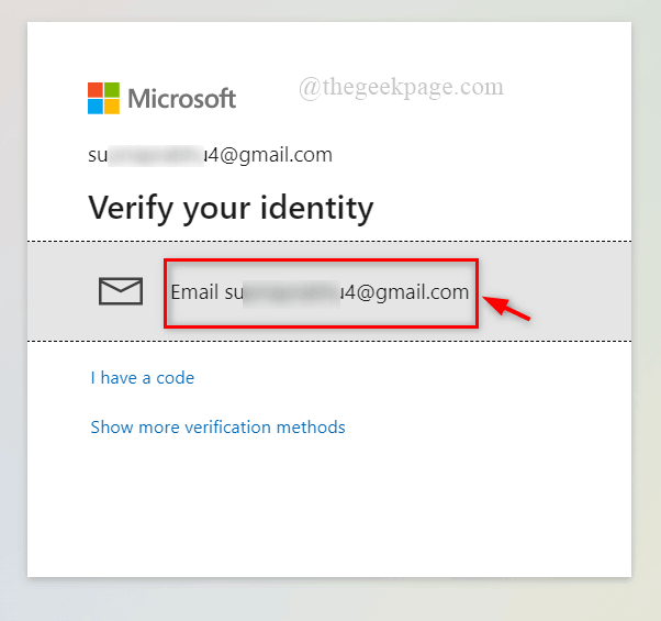 Verify Identity Choose Email Id 11zon