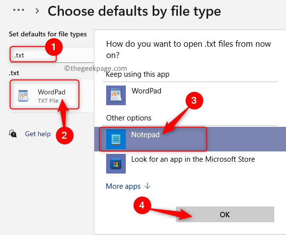 Choose Defaults File Type Change Default Txt File Min