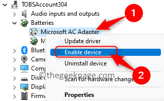 Device Manager Batteries Microsoft Ac Adapter Enable Device Min