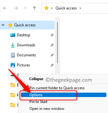 File Explorer Quick Access Show More Options Select Options Min
