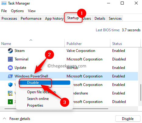 Task Manager Powershell Disable Min