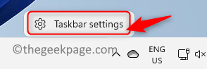 Taskbar Right Click Taskbar Settings Min