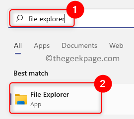Windows Search File Explorer Min