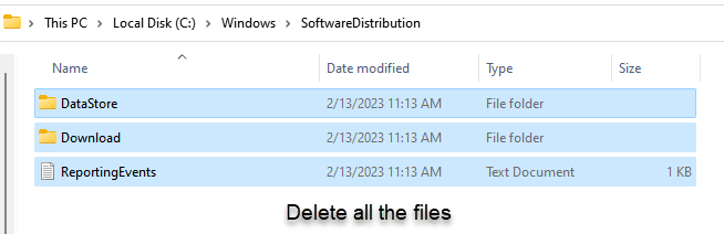 Delete Update Files