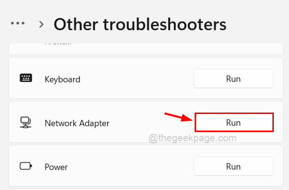 Run Network Adapter Troubleshooter 11zon
