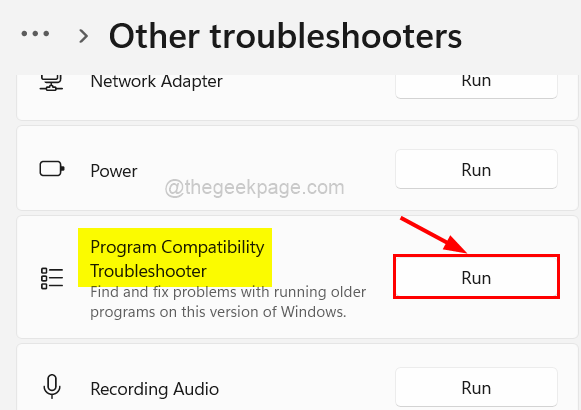Run Program Compatibility Troubleshooter 11zon