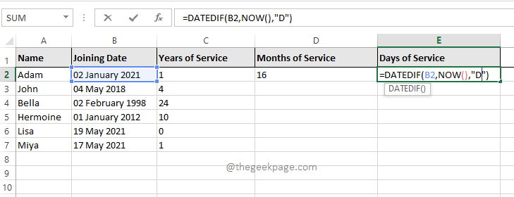 7 Days Of Service Min