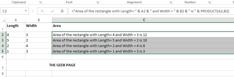 How to Add Text and Formula Inside a Cell in Microsoft Excel