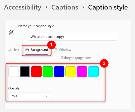 Accessibility Captions Edit Change Background Opacity Color Min