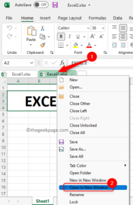 How to Open Two Excel Workbooks in Separate Windows