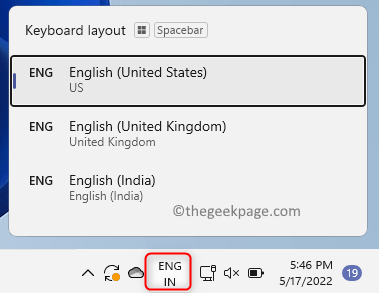 Language Bar On Taskbar Change Using Windows Spacebar Min