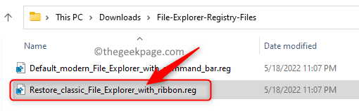 Open Registry File To Restore Classic File Explorer Min