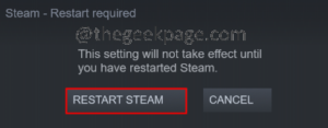 Restart Steam