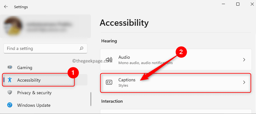 Settings Accessibility Captions Min