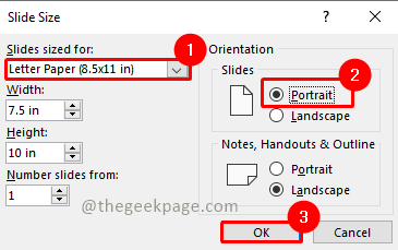 Slide Size Min