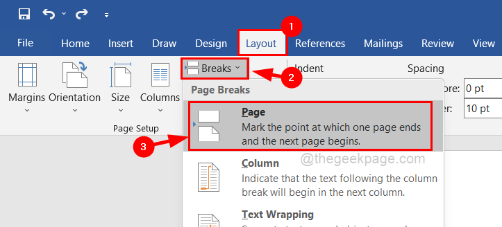 How to Add a Blank Page in MS Word Document