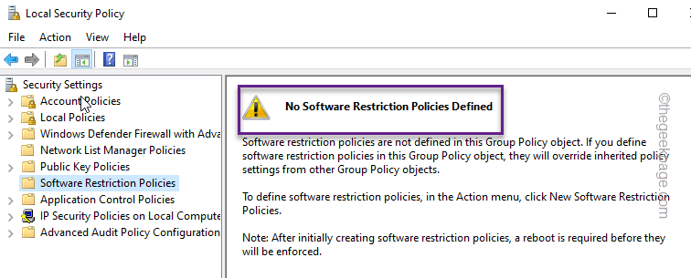 No Software Restriction Min