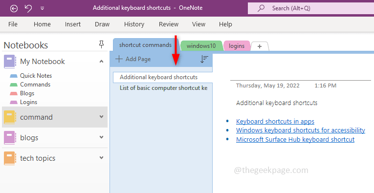 How To Move Section Tabs From Top To Left In Onenote