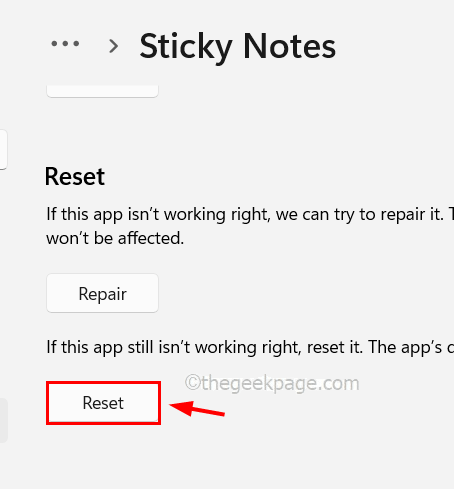 Reset Sticky Notes 11zon
