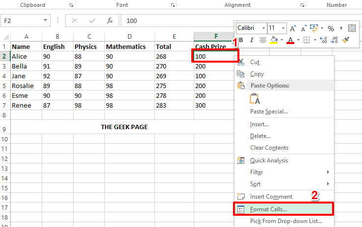 How To Format A Cell And Apply The Same Formatting To Other Cells In MS 