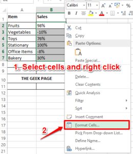 How to Format Negative Values with Red Color and Positive Values with ...