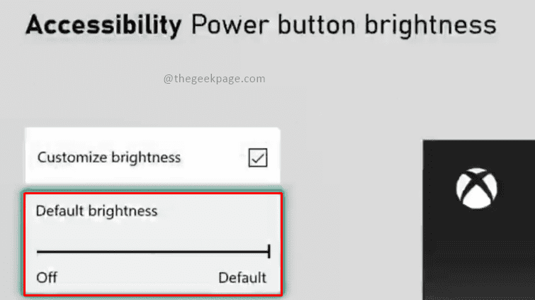 Default Brightness Power Min