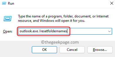 Outlook Reset Folder Names Run Min