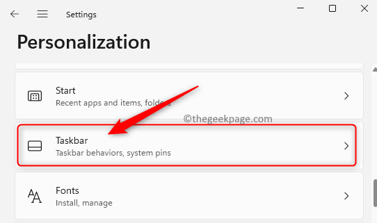 Personalization Taskbar Min