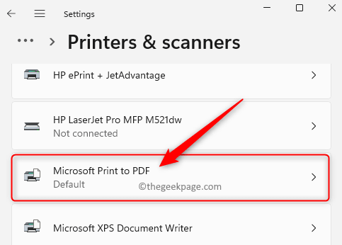 Printers Select Pdf Printer Min