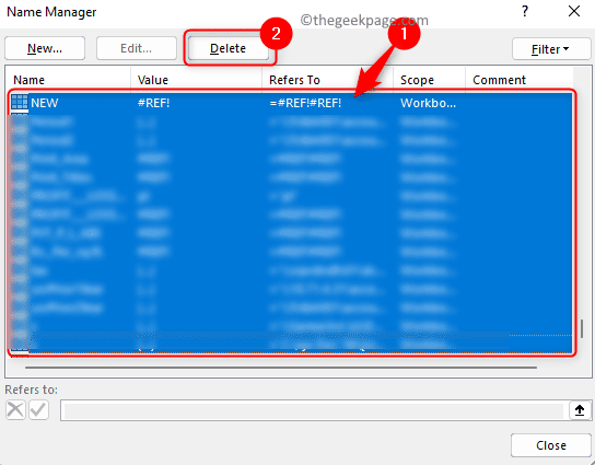 Select Delete Name Ranges In Workbook Min