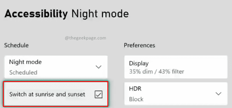Switch At Sunrise Sunset Checked Min