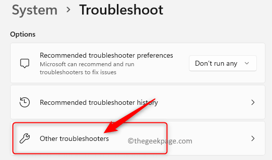 Troubleshoot Settings Other Troubleshooters Min