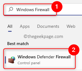 Windows Defender Firewall Windows Search Min