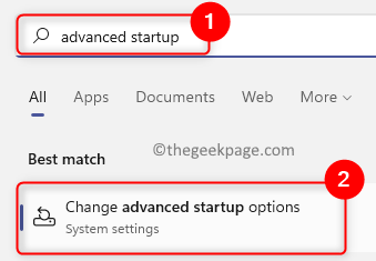 Windows Advanced Startup Min